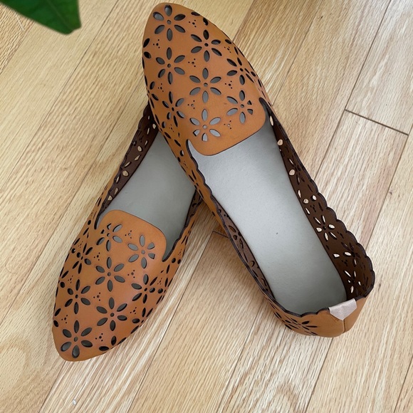 BNWT handmade 💯 leather, mustard khussa flats jutti - Picture 1 of 7